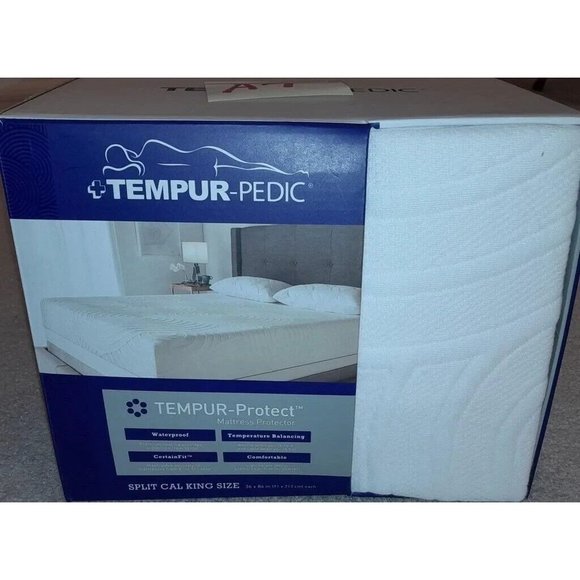 New Tempur-pedic Tempur-Protect White California King Split Mattress Pro… - Picture 6 of 7